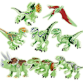 Pikkukuva 4 / 5: 8 kpl Jurassic Dinosaur -lelut Pienet rakennuspalikat pojille