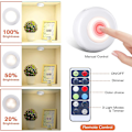 Miniatyrbild 2 av 5: Closet/cabinet Lights, 6pcs Led Lights Cordless Warm White 4000k Dimmable, Battery Operated With Touch And Remote