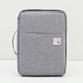 Miniatyrbild 1 av 4: Waterproof Oxfored A4 File Folder Document Bag Business Briefcase Storage Bag For Notebooks Pens Pad Computers Student Gift Light Gray