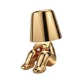 Little Golden Man Led Table Lamp Touch Control Dimmable Creative Iron Resin Desk Light Bedside Lamp Light Gold Mr WHERE