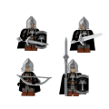 Miniatyrbild 1 av 4: 4pcs Lord Of The Ring Building Blocks Steel Duo Gun Infantry Archer Sword Infantry Minifigures Inserting Toy Building Blocks