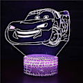 Miniatyrbild 1 av 4: 3D Illusion Lamp 7 Colors Optical Change Touch Light USB and Remote Control Art Deco Make A Romantic