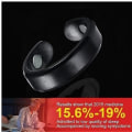 Miniatyrbild 3 av 3: Apolloostory Lymphatic Drainage Therapeutic Magnetic Ring Weight Loss Anti-snoring Open Ring For Women Men black