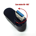 Miniatyrbild 4 av 5: Mini 3 Port Usb 3.0 Hub High Speed Data Transfer Breakout Box Adapter For Pc Laptop Usb Hub Black