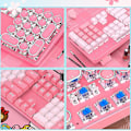 Miniatyrbild 2 av 4: Real Mechanical Keyboard Cute Girl Heart Pink 104 Keys Led Backlit Gaming Keyboard For Gaming And Typing,compatible For Mac/pc/laptop White pink