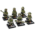 Miniatyrbild 2 av 4: 6pcs Military Building Blocks Falcon Commando Minifigure Assembling Doll Toy