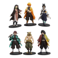 Miniatyrbild 2 av 5: Demon Slayer Figure A Set Of 6 Version Action Figure Doll Toys 6.3 Inch Demon Slayer Figure