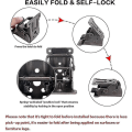 Miniatyrbild 4 av 5: 4 Pack Folding Brackets Lock Extension Support Bracket Foldable Self Lock Hinges