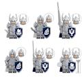 Miniatyrbild 1 av 5: Medieval Soldier Building Block Knight Guard Trumpeter Swordsman Children Assembling Building Block Toy 6pcs