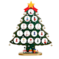Miniatyrbild 2 av 4: Christmas Monolithic Wooden Christmas Tree Desktop Diy Christmas Tree Decoration Scene Window Display B