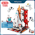 Miniatyrbild 2 av 5: City Aerospace Rocket Launch Center Architecture Building Blocks Model Ideas Space Astronaut Figures Bricks Stem Toys For Kids792pcs No Box