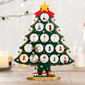 Miniatyrbild 1 av 4: Christmas Monolithic Wooden Christmas Tree Desktop Diy Christmas Tree Decoration Scene Window Display B