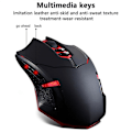 Miniatyrbild 1 av 3: Wireless Gaming Mouse Breathing Backlit, 2 Programmable Side Buttons, 2000 Dpi, Ergonomic Grips 7-button Design Black red