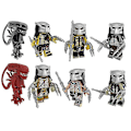 Miniatyrbild 2 av 4: 8pc Predator Alien Assembled Building Block Minifigures Educational Children's Toy