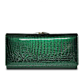 Miniatyrbillede 1 af 5: Mode Læder Damepunge Lang Damepung Clutch Pengepung Telefonpung Kortholder Green