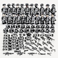 Miniatyrbild 2 av 2: Building Block Series Black Special Police Off-road Vehicle Suit Small Particles Assembled Minifigure Toy