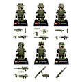 Miniatyrbild 5 av 5: Falcon Commando Minifigure Assembling Doll Toy Military Building Blocks 6pcs