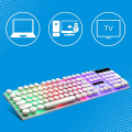 Miniatyrbild 4 av 4: Glowing Keyboard With Round Keycaps For Pc/laptop Gaming Backlit Keyboard For Computer Gamers Black