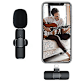 Miniatyrbild 1 av 2: Wireless Microphone For Iphone Ipad, Wireless Lavalier Microphone With Noise Reduction Automatic Synchronization Function