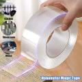 Miniatyrbild 1 av 5: Transparent Nano-tape 2mm Thickness Reusable Double-sided Tape Universal Disks Glue 30mm Wide 5M Length