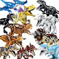 Miniatyrbild 2 av 3: Jurassic World Large Building Block Dinosaur Tyrannosaurus Rex Assembled Toy Puzzle Building Blocks Blue carnivorous ox Dragon
