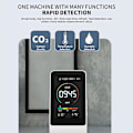Miniatyrbild 3 av 5: Co2 Meter Indoor Air Quality Monitor, 3 In 1 Smart Co2 Detector, Temperature And Relative Humidity Detector, Co2 Sensor For Bedroom Car Office