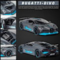 Pikkukuva 4 / 5: 1:32 Leluauto Bugatti Divo Metallinen Lelu Seosauto Diecast & Leluajoneuvot gray
