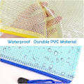 Miniatyrbild 4 av 4: 12pcs Mesh Zipper Pouch Document Bag, A3 Plastic Zip Wallet File Folders