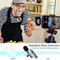 Miniatyrbild 2 av 2: Wireless Microphone For Iphone Ipad, Wireless Lavalier Microphone With Noise Reduction Automatic Synchronization Function