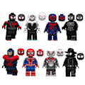 Miniatyrbild 1 av 4: 8pcs Spiderman Parallel Universe Movie Series Assembled Building Block Miniature Toy