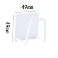 3pcs Kitchen Stainless Steel Sink Sponge Holder Self Adhesive Drainer Drying Rack Kitchen Wall Hooks White