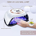 Miniatyrbild 2 av 5: 168w Uv Led Gel Nail Lamp Gel Polish Dryer Lamp 4 Timer Setting Auto Sensor--(niubi)