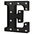 Miniatyrbillede 1 af 5: Nydesignet LED Bogstav Lys 26 Alfabet Sorte Dekorative Marquee Lamper Til Bryllupsfest E