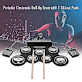 Miniatyrbild 4 av 4: Silicon Drum Set Digital Electronic Roll Up Drum Kit Compact Size Usb 7 Drum Pads