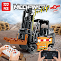 Miniatyrbild 3 av 5: Technical Remote Control Electric Forklift Building Blocks App Rc Cars Engineering Vehicle Bricks Educational Toys For Childrenwithout Original Box
