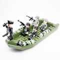 Miniatyrbild 3 av 5: Military Building Blocks Set Small Particles Assembled Building Blocks Minifigure Boy Children's Toys