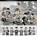 Miniatyrbild 4 av 4: Fangnuo8pack Of Military Building Block Minifigures 2standing German Officers And Soldiers Building Blocks Toy