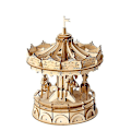 Miniatyrbild 1 av 2: 1mor Wooden Model Building Block Kit Diy Assembled Toy Animal Biological Model Kit (carousel)