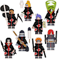 Pikkukuva 1 / 4: 8 kpl Ninja Minihahmoja Setti Lasten Leikkikalut Action Hahmo Anime Sankareita Minihahmo Syntymäpäiväjuhlalahjat Lapsille Pojille Tytöille