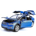 1:32 Tesla Model X 90d Suv Model Car Kids Gift Blue