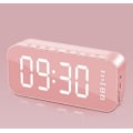 Miniatyrbild 1 av 4: Multifunctional Led Digital Alarm Clock, Bluetooth Speaker, Bedside Desktop Luminous Electronic Music pink