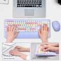 Miniatyrbild 2 av 3: Notebook Keyboard Kit Round Keycap Plug Play Lightweight Portable Gamer Mouse Pink