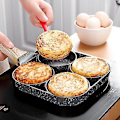 Miniatyrbild 3 av 4: 2/4 Hole Frying Pot Pan Thickened Omelet Pan Non-stick Egg Pancake Steak Pan 4 hole