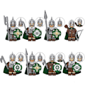 Miniatyrbild 1 av 4: Medieval Rohan Knight Building Block Guard Archer Throwing Axe Hand Special Piece To Insert Building Block Toy Minifigure 8pcs