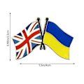 Miniatyrbild 2 av 2: 2pcs Ukraine U.k Ukrainian Friendship Brooch Country Flag Lapel Pin Badge Charity