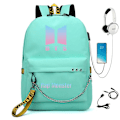 Miniatyrbilde 1 av 4: Bts Ryggsekk USB Lading Skolesekk Color 3
