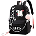 Miniatyrbild 1 av 4: Middle School Student Backpack, B-t-s College Casual Bag Side Configuration Usb Interface And Headphone Jack. (black 2)
