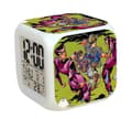 jojo's Bizarre Adventure Led Colorful Electronic Animated Thermometer Glowing Cube Alarm Clock