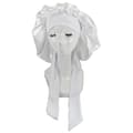 Silk Bonnet Satin Bonnet For Sleeping Bonnet With Tie Band Night Cap white