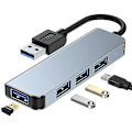 Miniatyrbild 1 av 5: 4-port Usb Hub 3.0, Usb Ultra Slim Fast Data Portable Splitter